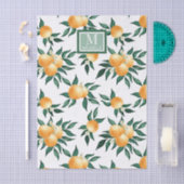 Sinaasappel citrus waterverf monogram naam tissuepapier (Craft)