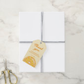 Sinaasappel citrusfruit aangepaste verjaardag beda cadeaulabel (Met Touw)