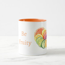Sinaasappel citrusfruit wees fruitig mok