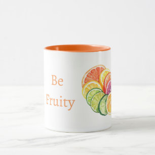 Sinaasappel citrusfruit wees fruitig mok