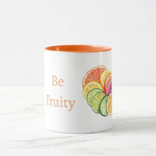 Sinaasappel citrusfruit wees fruitig mok (Midden)