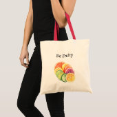 Sinaasappel citrusfruit wees fruitig tote bag (Voorkant (product))