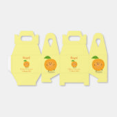 Sinaasappel citrusvruchten die met klauterdansen bedankdoosjes (Uitgevouwen)