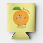 Sinaasappel citrusvruchten die met klauterdansen blikjeskoeler (Voorkant)