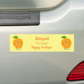 Sinaasappel citrusvruchten die met klauterdansen bumpersticker (Op auto)