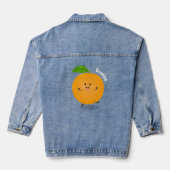 Sinaasappel citrusvruchten die met klauterdansen denim jacket (Achterkant)