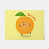 Sinaasappel citrusvruchten die met klauterdansen deurmat (Voorkant)