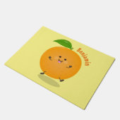 Sinaasappel citrusvruchten die met klauterdansen deurmat (Schuin)