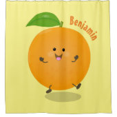 Sinaasappel citrusvruchten die met klauterdansen douchegordijn (Voorkant)