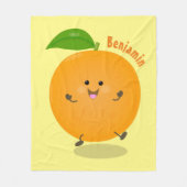 Sinaasappel citrusvruchten die met klauterdansen fleece deken (Voorkant)