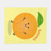 Sinaasappel citrusvruchten die met klauterdansen fleece deken (Voorkant (Horizontaal))