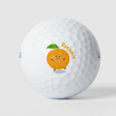 Sinaasappel citrusvruchten die met klauterdansen golfballen (Voorkant)