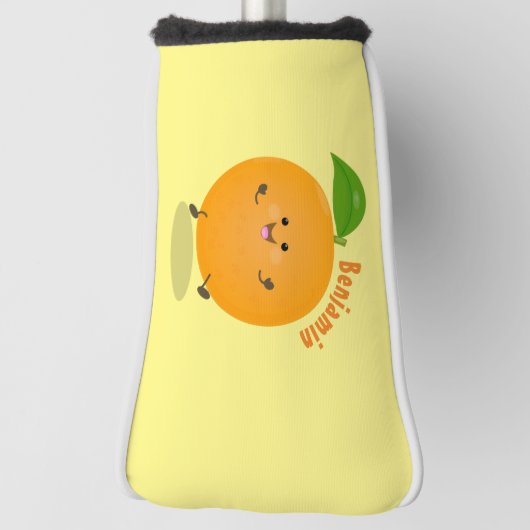 Sinaasappel citrusvruchten die met klauterdansen golfheadcover (Draai 90)