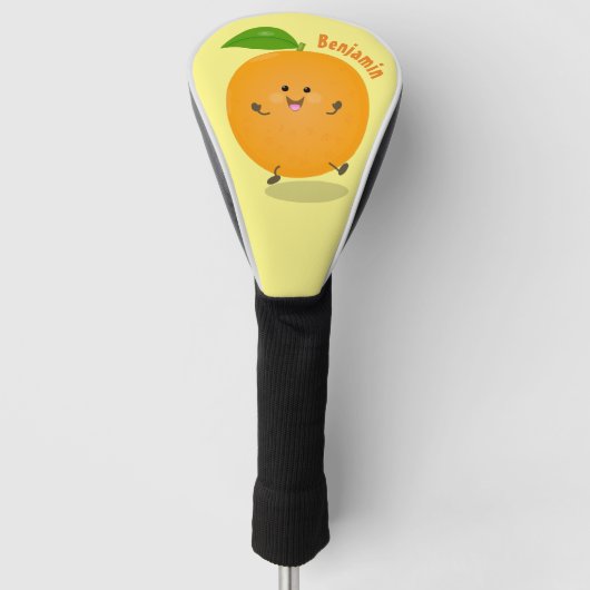Sinaasappel citrusvruchten die met klauterdansen golfheadcover (Voorkant)