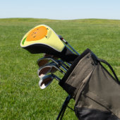 Sinaasappel citrusvruchten die met klauterdansen golfheadcover (Insitu)