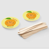 Sinaasappel citrusvruchten die met klauterdansen handwaaier (Niet-gemonteerd)