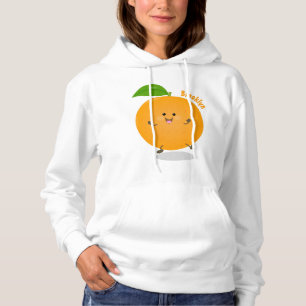 Sinaasappel citrusvruchten die met klauterdansen hoodie
