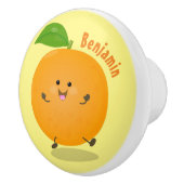 Sinaasappel citrusvruchten die met klauterdansen keramische knop (Rechts)