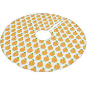 Sinaasappel citrusvruchten die met klauterdansen kerstboom rok (Gekanteld)