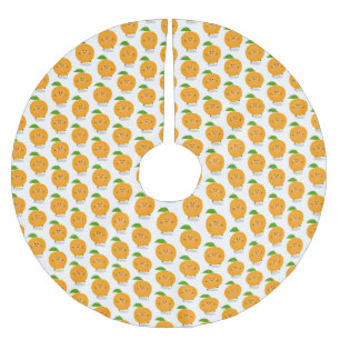 Sinaasappel citrusvruchten die met klauterdansen kerstboom rok