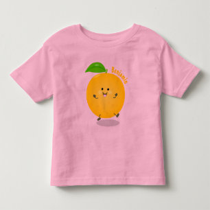 Sinaasappel citrusvruchten die met klauterdansen kinder shirts