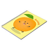 Sinaasappel citrusvruchten die met klauterdansen notitieboek (Linkerzijde)