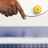 Sinaasappel citrusvruchten die met klauterdansen pingpongbal (Peddel)