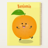 Sinaasappel citrusvruchten die met klauterdansen planner (Achterkant)