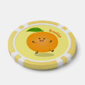 Sinaasappel citrusvruchten die met klauterdansen poker chips (Enkel)