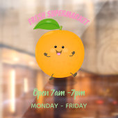 Sinaasappel citrusvruchten die met klauterdansen raamsticker (Vel 2)