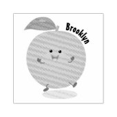 Sinaasappel citrusvruchten die met klauterdansen rubberstempel (Afrduk)