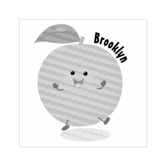 Sinaasappel citrusvruchten die met klauterdansen rubberstempel (Afrduk)