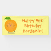 Sinaasappel citrusvruchten die met klauterdansen spandoek (Horizontaal)