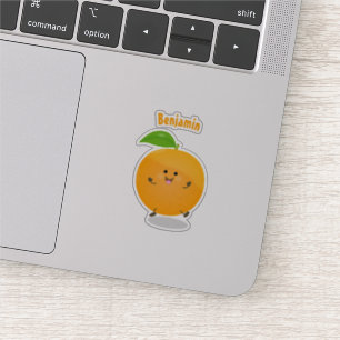 Sinaasappel citrusvruchten die met klauterdansen sticker