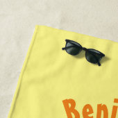 Sinaasappel citrusvruchten die met klauterdansen strandlaken (In situ)