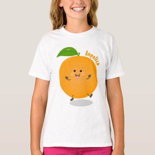 Sinaasappel citrusvruchten die met klauterdansen t-shirt (Voorkant)