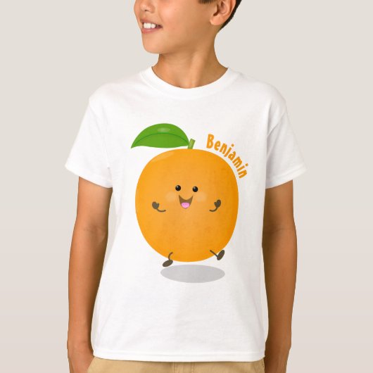 Sinaasappel citrusvruchten die met klauterdansen t-shirt (Voorkant)