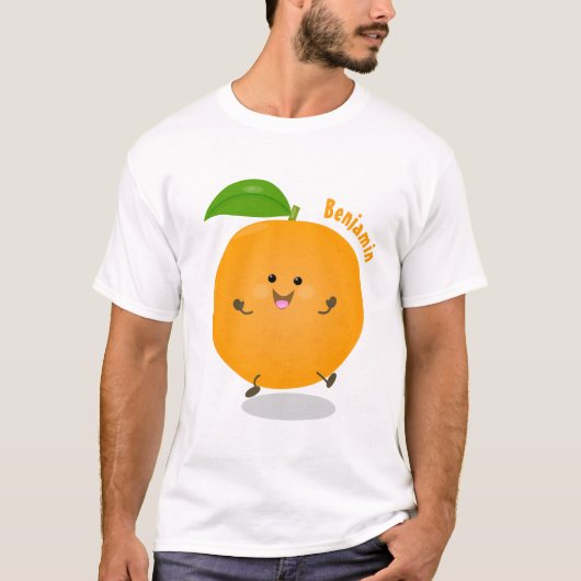 Sinaasappel citrusvruchten die met klauterdansen t-shirt (Voorkant)