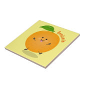 Sinaasappel citrusvruchten die met klauterdansen tegeltje (Zijkant)