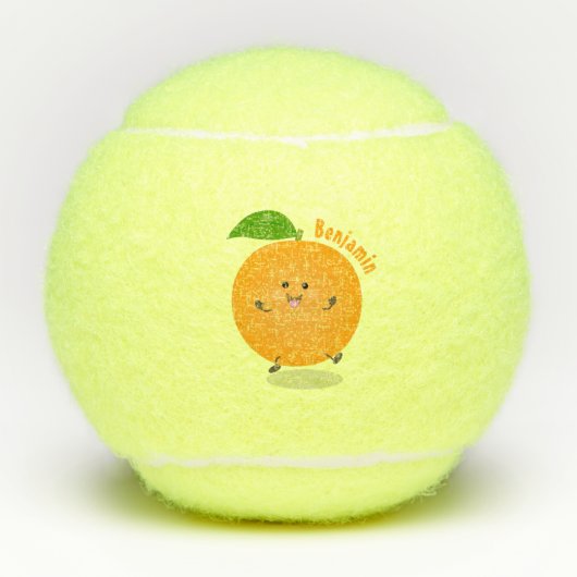 Sinaasappel citrusvruchten die met klauterdansen tennisballen (Voorkant)