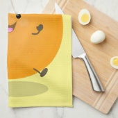 Sinaasappel citrusvruchten die met klauterdansen theedoek (Quarter Fold)