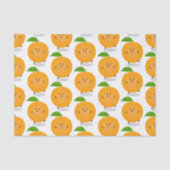 Sinaasappel citrusvruchten die met klauterdansen tissuepapier (Voorkant)