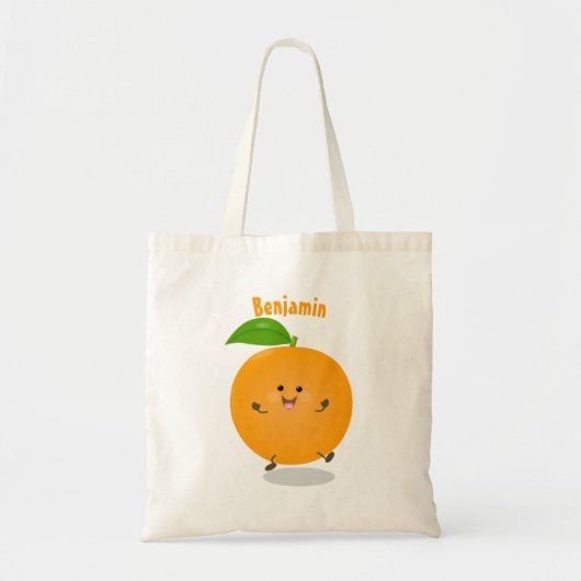 Sinaasappel citrusvruchten die met klauterdansen tote bag (Voorkant)