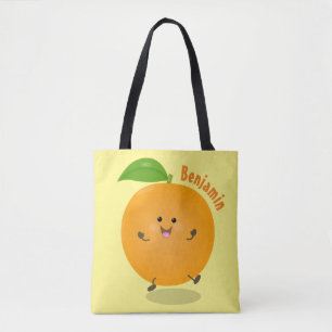 Sinaasappel citrusvruchten die met klauterdansen tote bag