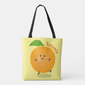 Sinaasappel citrusvruchten die met klauterdansen tote bag (Achterkant)