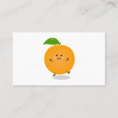 Sinaasappel citrusvruchten die met klauterdansen visitekaartje (Achterkant)