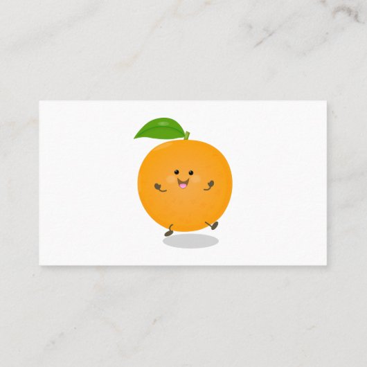 Sinaasappel citrusvruchten die met klauterdansen visitekaartje (Achterkant)