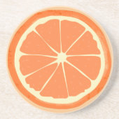 Sinaasappel citrusvruchtschijf coaster zandsteen onderzetter (Voorkant)