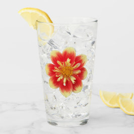 Sinaasappel Collarette Dahlia Bloom Floral Glas