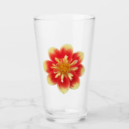 Sinaasappel Collarette Dahlia Bloom Floral Glas